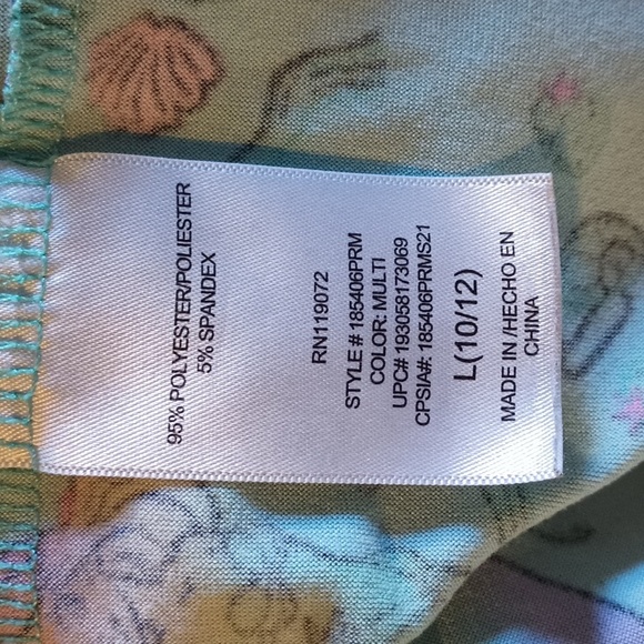 Disney Ariel Little Mermaid Girls Tank Fit and Flare Dress Lg - Picture 6 of 7